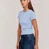 Velvet By Graham & Spencer TAYA FITTED CREW NECK TOP Womens