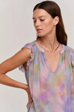 Velvet By Graham & Spencer STEPHANIE PRINTED BLOUSE