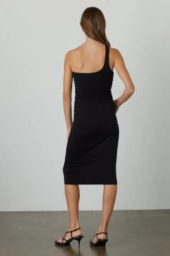 Velvet By Graham & Spencer OLIVIA ONE SHOULDER MIDI DRESS Womens