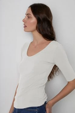 Velvet By Graham & Spencer MIRANDA SCOOP NECK TOP