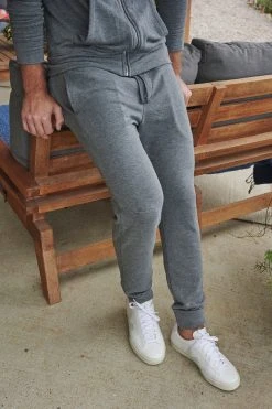 Velvet By Graham & Spencer CROSBY CHARCOAL LUXE FLEECE JOGGER Mens