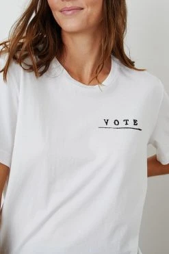 Velvet By Graham & Spencer VOTE Unisex Crew Tee Womens