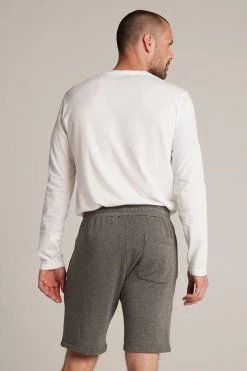 Velvet By Graham & Spencer ATLAS CHARCOAL LUXE FLEECE DRAWSTRING SHORT