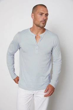 Velvet By Graham & Spencer ALVARO COTTON JERSEY HENLEY Mens