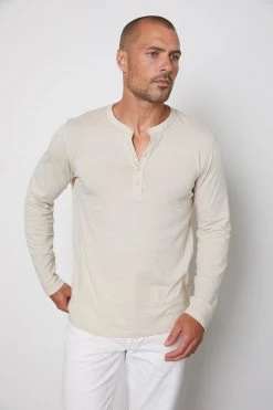 Velvet By Graham & Spencer Mens ALVARO COTTON JERSEY HENLEY