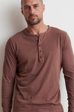 Velvet By Graham & Spencer Mens ALVARO COTTON JERSEY HENLEY