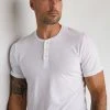 Velvet By Graham & Spencer FULTON SHORT SLEEVE HENLEY Mens