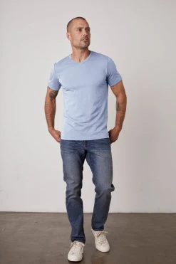 Velvet By Graham & Spencer SAMSEN WHISPER CLASSIC V-NECK TEE Mens