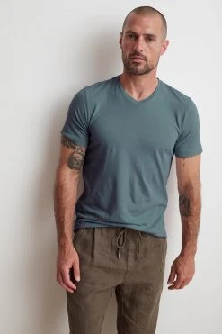 Velvet By Graham & Spencer SAMSEN WHISPER CLASSIC V-NECK TEE Mens