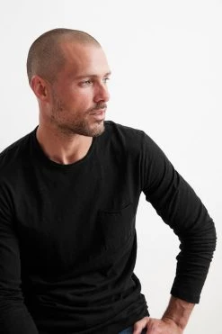 Velvet By Graham & Spencer Mens SIMEON RAW EDGE COTTON SLUB TEE 17 Velvet By Graham & Spencer Mens SIMEON RAW EDGE COTTON SLUB TEE
