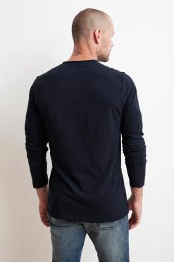 Velvet By Graham & Spencer Mens SIMEON RAW EDGE COTTON SLUB TEE 23 Velvet By Graham & Spencer Mens SIMEON RAW EDGE COTTON SLUB TEE