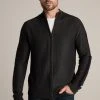 Velvet By Graham & Spencer Mens CRANE WOOL BLEND ZIP UP CARDIGAN