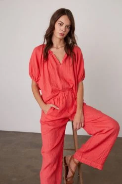 Velvet By Graham & Spencer Womens LOLA LINEN PANT