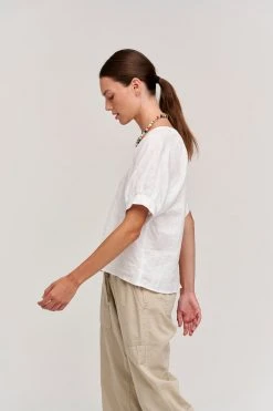 Velvet By Graham & Spencer ADLEY LINEN TOP