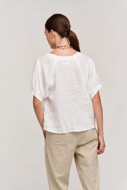 Velvet By Graham & Spencer ADLEY LINEN TOP