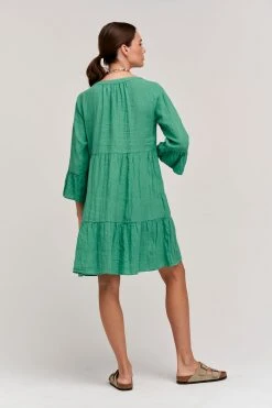 Velvet By Graham & Spencer Womens AURORA LINEN TIERED DRESS