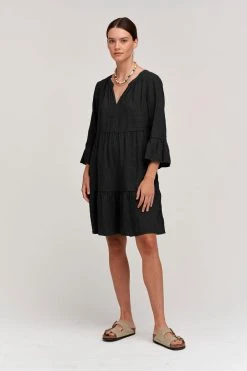 Velvet By Graham & Spencer Womens AURORA LINEN TIERED DRESS