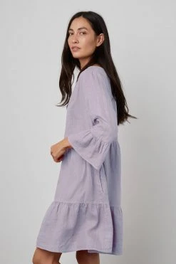 Velvet By Graham & Spencer Womens AURORA LINEN TIERED DRESS