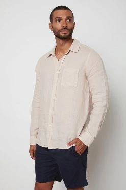 Velvet By Graham & Spencer BENTON LINEN BUTTON-UP SHIRT