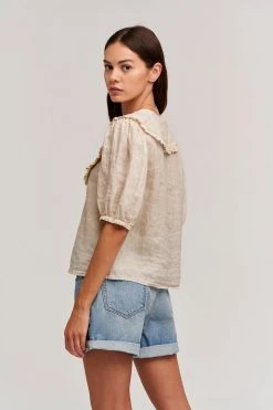 Velvet By Graham & Spencer CARAH LINEN BLOUSE