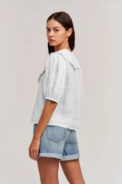 Velvet By Graham & Spencer CARAH LINEN BLOUSE