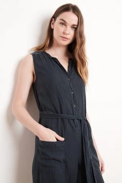 Velvet By Graham & Spencer DANI LINEN JUMPSUIT