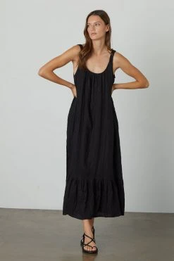 Velvet By Graham & Spencer ELARA LINEN TANK DRESS Womens