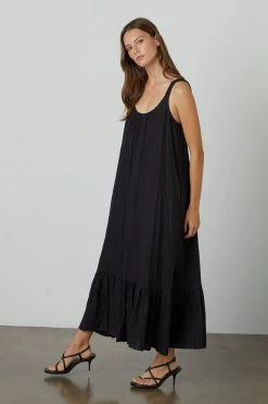 Velvet By Graham & Spencer ELARA LINEN TANK DRESS Womens