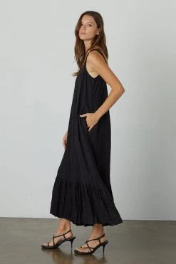 Velvet By Graham & Spencer ELARA LINEN TANK DRESS Womens