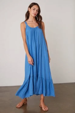 Velvet By Graham & Spencer ELARA LINEN TANK DRESS Womens