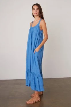 Velvet By Graham & Spencer ELARA LINEN TANK DRESS Womens