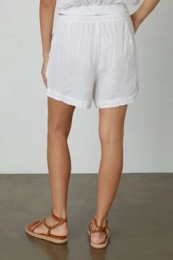 Velvet By Graham & Spencer Womens TAMMY DRAWSTRING LINEN SHORT