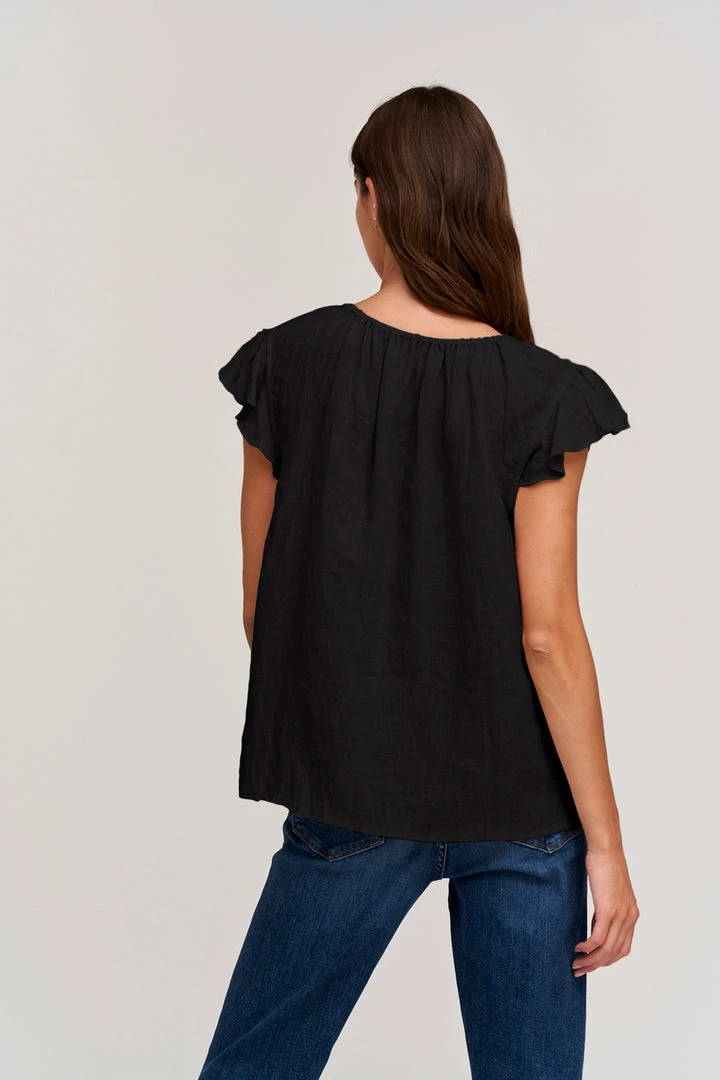 Velvet By Graham & Spencer IRENE LINEN TOP Womens 7 Velvet By Graham & Spencer IRENE LINEN TOP Womens