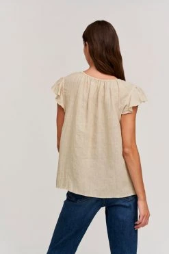 Velvet By Graham & Spencer IRENE LINEN TOP Womens 9 Velvet By Graham & Spencer IRENE LINEN TOP Womens
