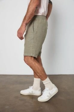 Velvet By Graham & Spencer JONATHAN LINEN DRAWSTRING SHORT