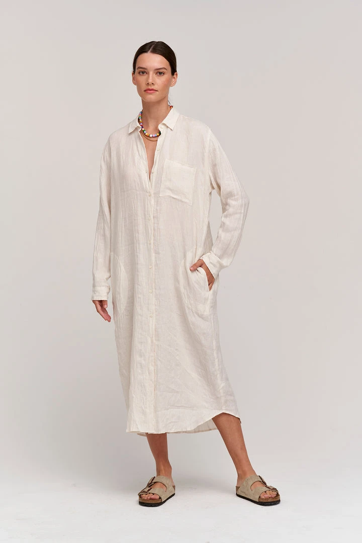 Velvet By Graham & Spencer Womens JORA LINEN BUTTON-UP DRESS 7 Velvet By Graham & Spencer Womens JORA LINEN BUTTON-UP DRESS
