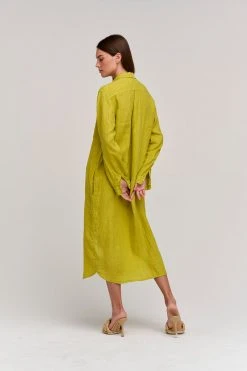 Velvet By Graham & Spencer Womens JORA LINEN BUTTON-UP DRESS 46 Velvet By Graham & Spencer Womens JORA LINEN BUTTON-UP DRESS