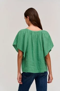 Velvet By Graham & Spencer Womens KALILA LINEN TOP