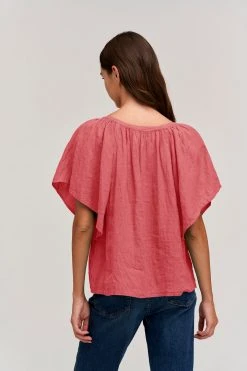 Velvet By Graham & Spencer Womens KALILA LINEN TOP