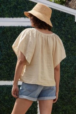 Velvet By Graham & Spencer Womens KALILA LINEN TOP