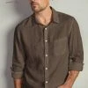 Velvet By Graham & Spencer BENTON LINEN BUTTON-UP SHIRT Mens