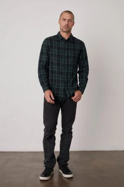 Velvet By Graham & Spencer Mens ALAIN PLAID BUTTON-UP SHIRT
