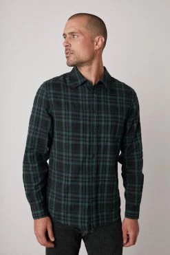 Velvet By Graham & Spencer Mens ALAIN PLAID BUTTON-UP SHIRT