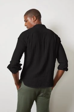 Velvet By Graham & Spencer ELTON COTTON WOVEN BUTTON-UP SHIRT Mens