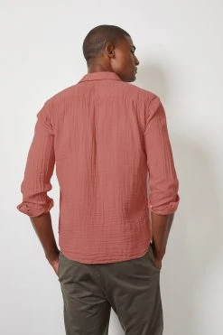 Velvet By Graham & Spencer Mens ELTON COTTON WOVEN BUTTON-UP SHIRT