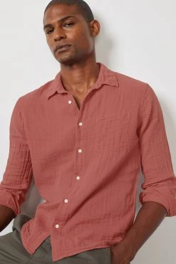 Velvet By Graham & Spencer ELTON COTTON WOVEN BUTTON-UP SHIRT Mens