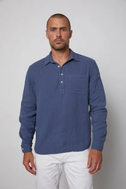 Velvet By Graham & Spencer GERALD QUARTER BUTTON-UP SHIRT Mens