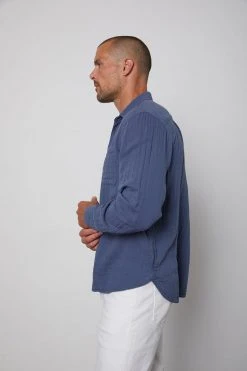 Velvet By Graham & Spencer GERALD QUARTER BUTTON-UP SHIRT Mens