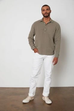 Velvet By Graham & Spencer GERALD QUARTER BUTTON-UP SHIRT Mens