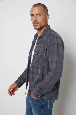 Velvet By Graham & Spencer KIRK PLAID BUTTON-UP SHIRT Mens
